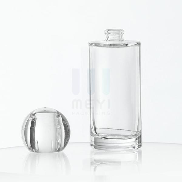 Contenedor de frasco de fragancia vacío 50 ml Botella de perfume de vidrio Botella de perfume de lujo con tapa de perfume redonda