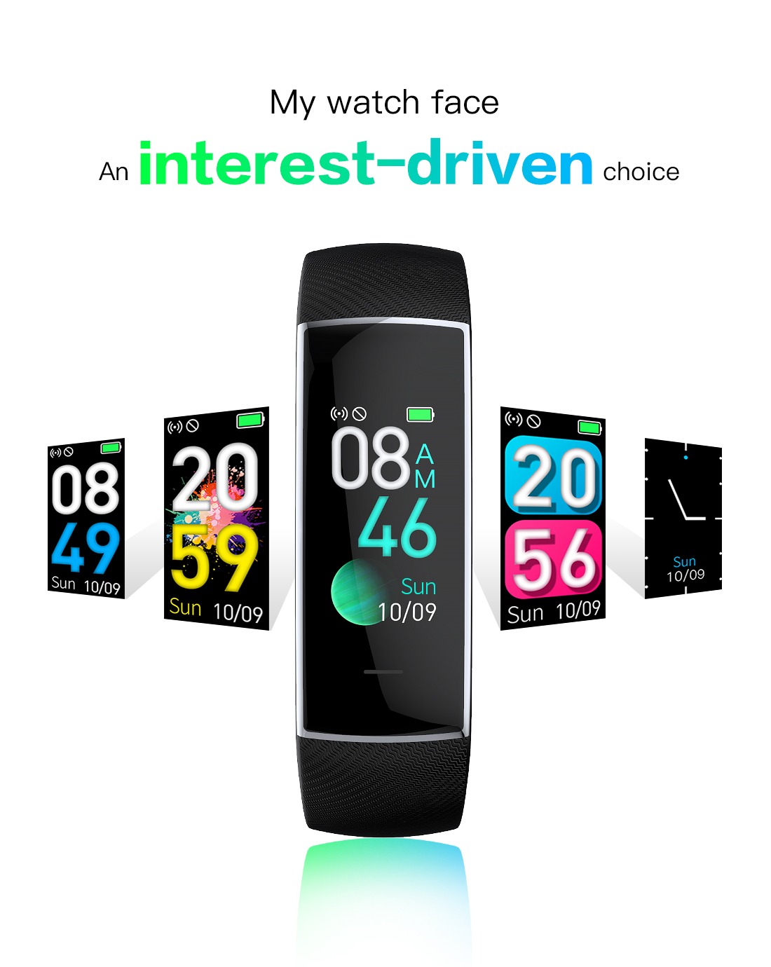 Smartwatch кислорода крови 0.96inch 110mAh