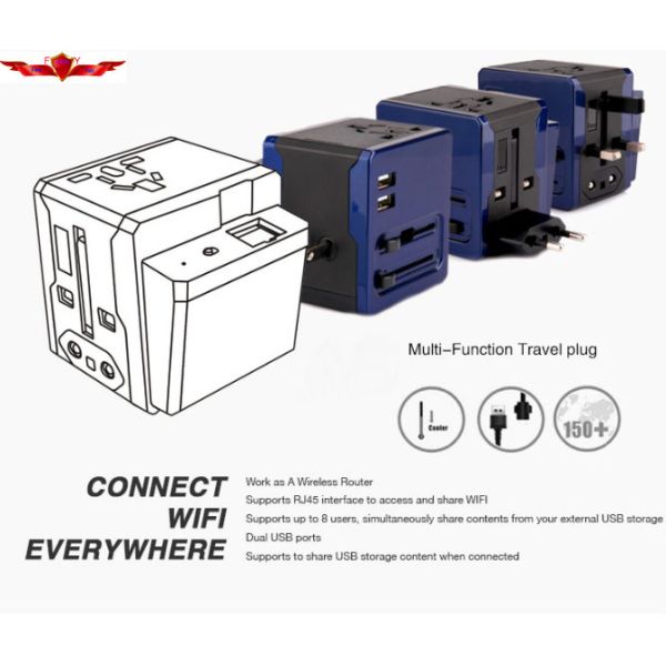 Hot Sell 2.5A UK/EURO/USA/AUS WIFI Adpater With WIFI Router For Android Tablet