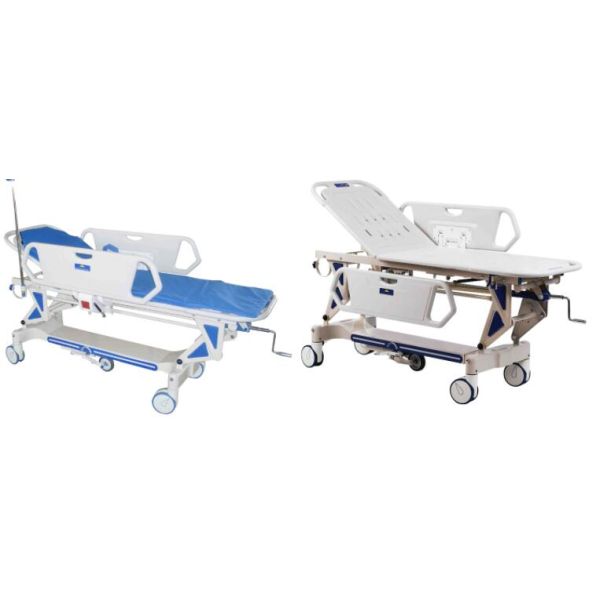 Manual Patient Transfer Stretcher Trolley With ABS Side Rails , 2 Years Warranty