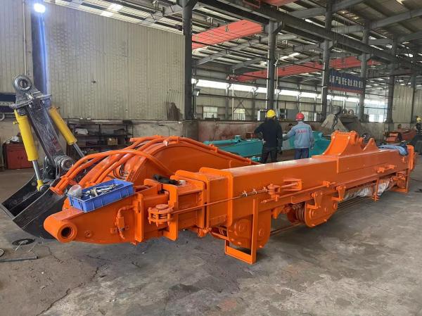 Excavadora braço telescópico com balde de carapaça para Hitachi CAT Volvo XCMG Doosan, teledipper escavadora