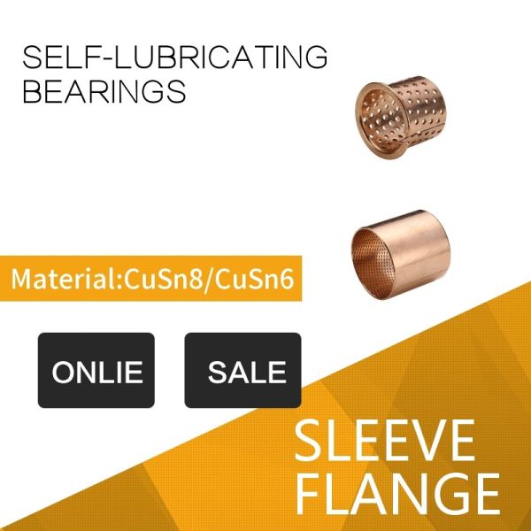 CuSn8 / CuSn6 Tin Bronze Bushings Diamond & Ball Shaped Indents Self Lubricating Oil Indentation