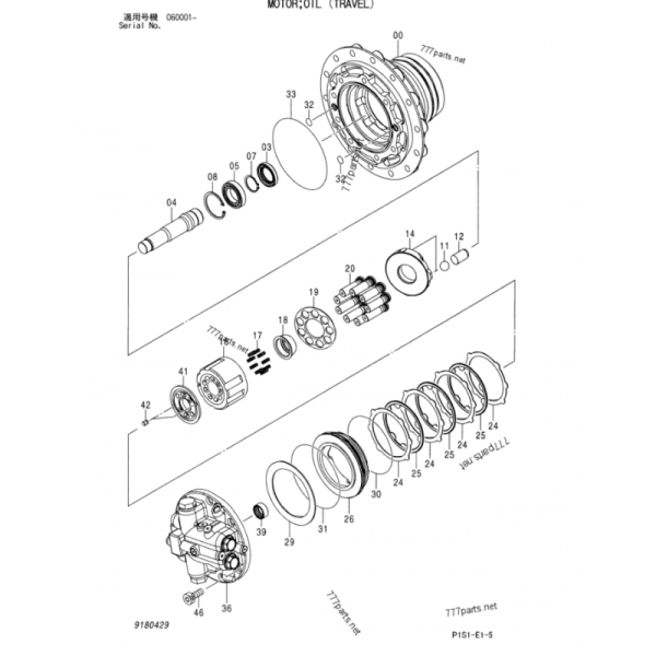 Hitchi Hitchi ZX130 9289616 9180429 9196238 Travel Motor Assy For Hitachi HMGE21E Final Drive Travel Motor Assy For Hitachi HMGE21E Final Drive