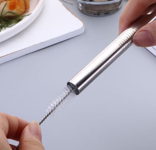 Garrafa de nylon pequena Multifunction Straw Cleaning Brush de aço inoxidável do tubo de ensaio de 10 PCes