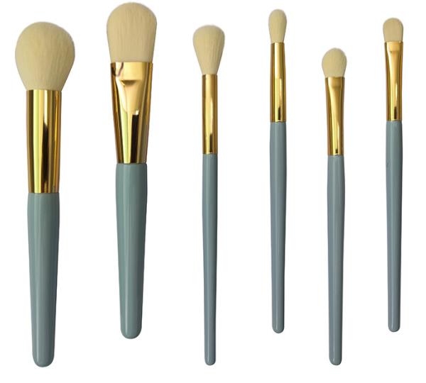 Skin Like Face 6pcs Light Blue Beauty Brushes Set For Makeup