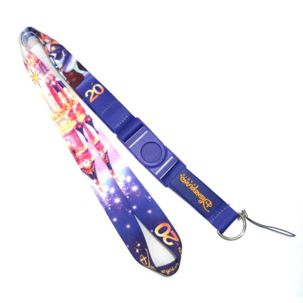 Plastic Buckle 25MM Dye Sublimated Lanyards Both Sided With Disney Logo Accessory
