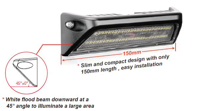 O carro de bombeiros do feixe 52W da inundação conduziu a compatibilidade eletrónica da luz 150mm da cena