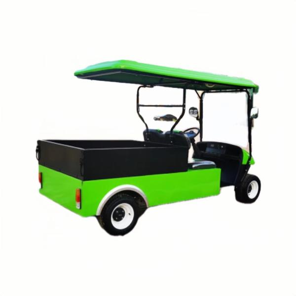 Carrinho de golfe elétrico verde de 72 V caixa de carga Carrinho elétrico de golfe de 2 lugares