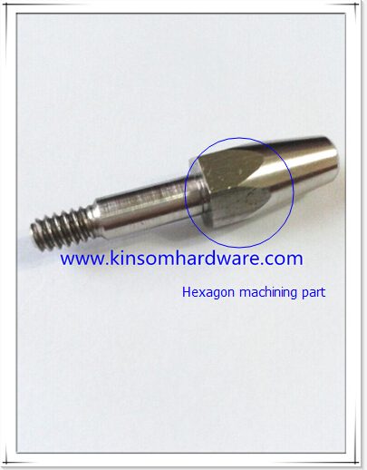 Special SUS step screw with shallow slot machining part