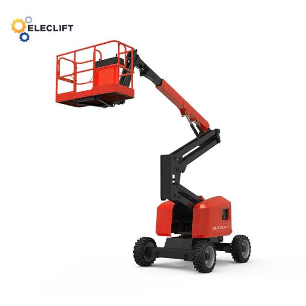 Impact Steel Telescopic Boom Lift 8km/h Speed 29m Working Height With Solid Tires