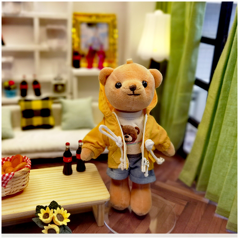 customizable 12cm Bear Doll Clothing SQ-01 Cotton Material Unisex
