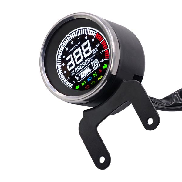 ROHS DC12V LCD Fuel Motorcycle Meter With 1-6 Gear Display