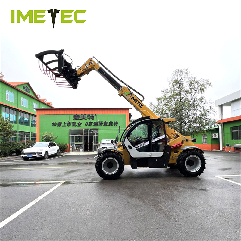 Compact IMETEC Telescopic Arm Loader Flexible Steering Small Telescopic Handler For Narrow Working Space