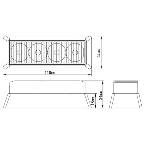 High Power LED Grille Lights Cree 1W LED bulbs Light Source DC 12V