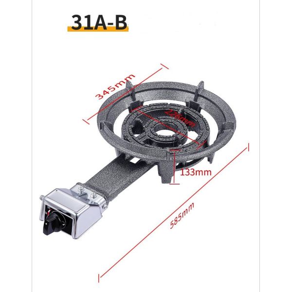 Газовая плита литого железа горелки высокого давления одиночная для ресторана