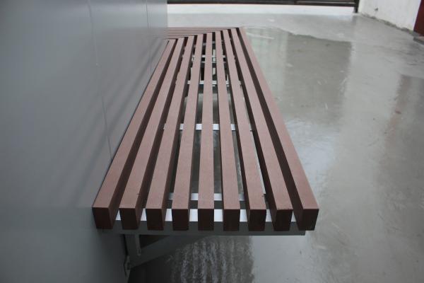 Custom Commercial Large Planters With Bench For Outdoor Garden Patio