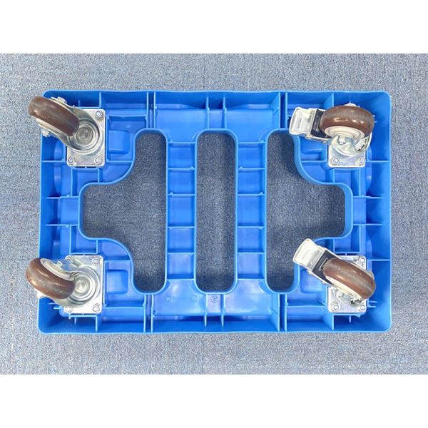 Logistics Stackable Moving Crates Plastic Container Dolly Cart