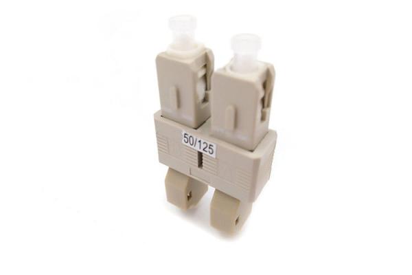 FTTH LC SC Multimode Duplex Hybrid Fiber Optical Cable Adapter Flange 50/125 Grey Color