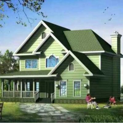 2 Floors  Prefabricated Light Gauge Steel House Fireproof Fast Assembly