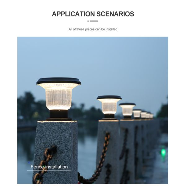 Погодостойкий солнечный сумрак лампы штендера, который нужно рассветать свет столба для патио задворк гаража