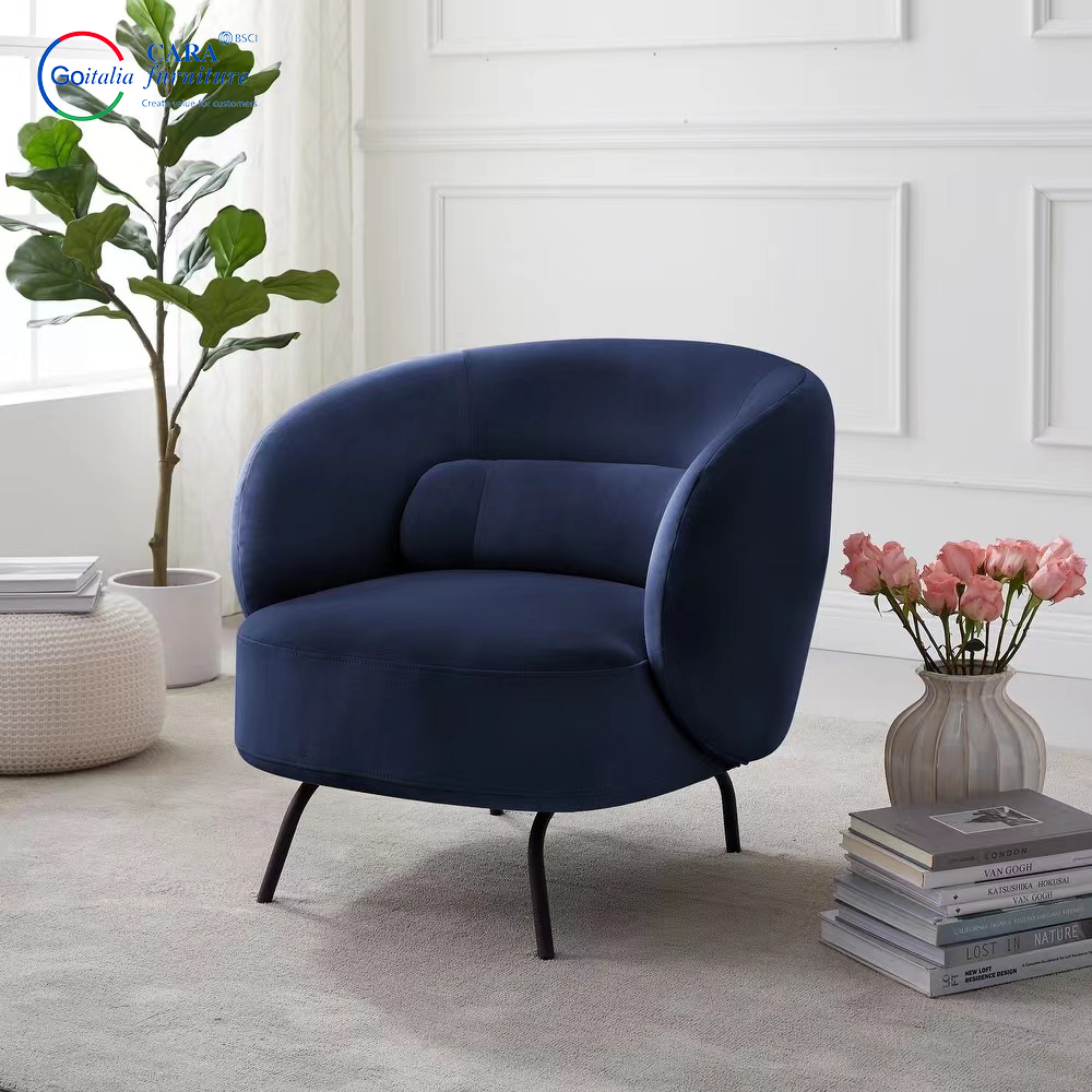 Soft Seat Fabric Arm Chair Multiple Colors Nordic Single Designer Chairs For Living Room Sofa