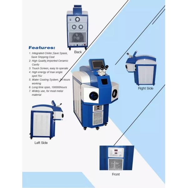Small Deformation Jewelry Laser Welding Machine Ergonomic 400 W Laser Power