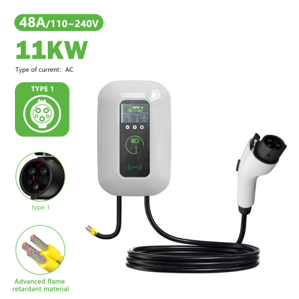 48A 11kw Type 1 Fast Charging Smart And Wall Box EV Charger With App