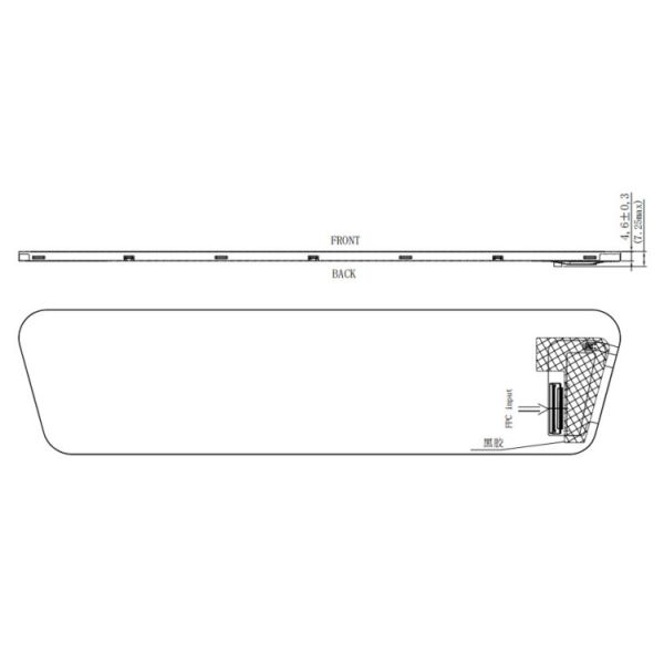 11.9 дюймовый Tft IPS LCD дисплей 1920x440 разрешение для автомобиля зеркало заднего вида