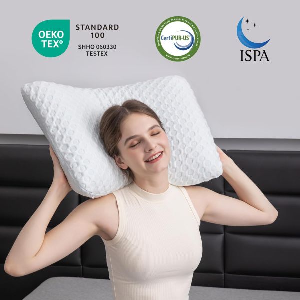 Experience Ultimate Comfort with Our Dual-Sided Gel Memory Foam Pillow Washable Cover