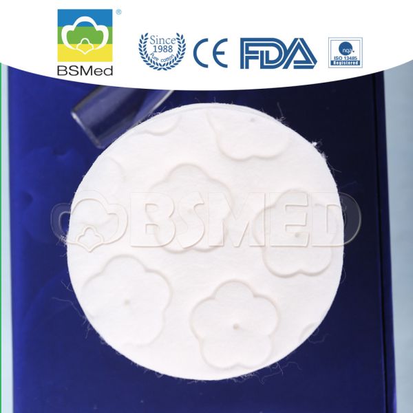 Accesorios de maquillaje para uso médico redondo cuadrado cosmético de algodón