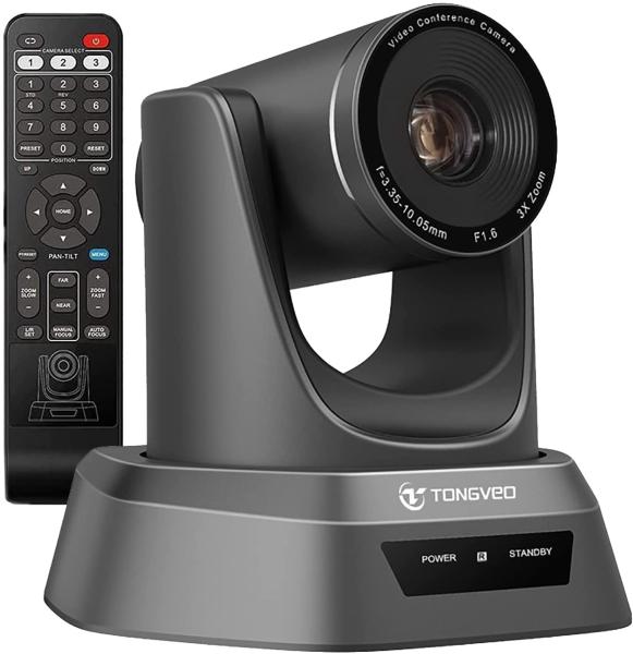 TONGVEO 3X Optical Zoom 1080P HD PTZ Camera For Skype / Zoom Video Conference