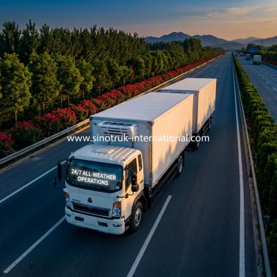 SINOTRUK HOWO 4×2 5-10 Ton Refrigerated Truck 140HP RHD