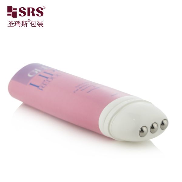 Oval Shaped PE 3 Steel Roller Ball Applicator Tube D50mm For Massaging Gel Serum