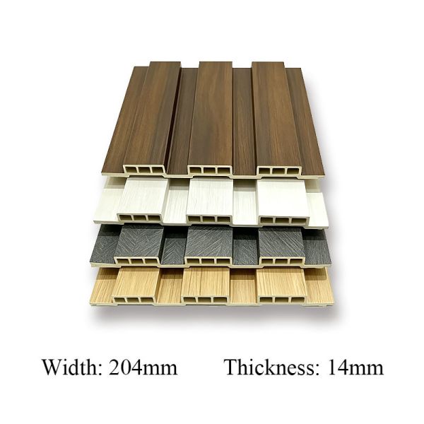 Modern 3D Textured PVC Fluted Wall Panels Waterproof Fireproof Decorative Slat Cladding for Feature Wall Backgrounds