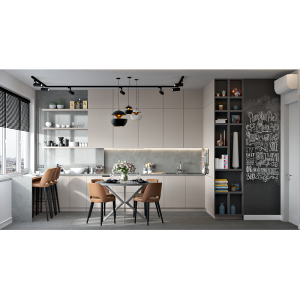 One-Stop Designs Factory Customized High Gloss Kitchen Cabinet Sets For Villa