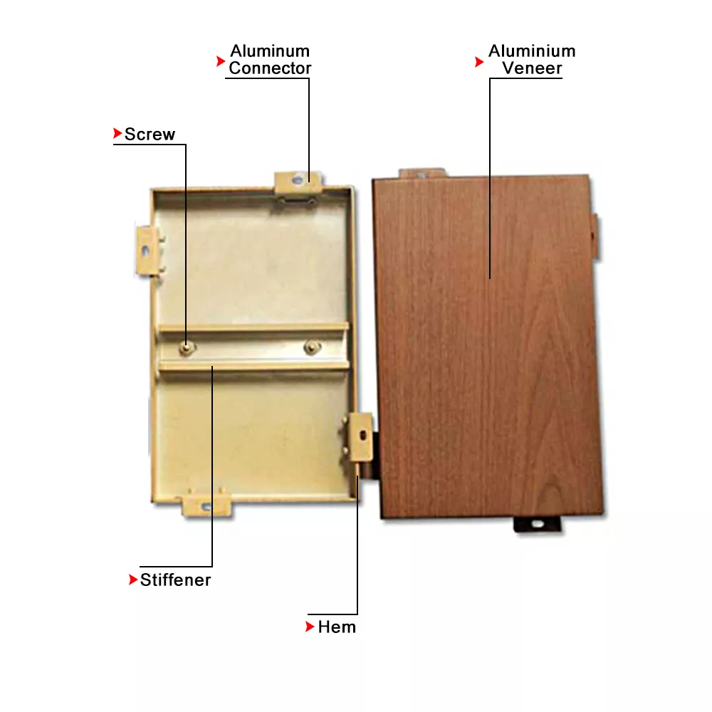 Plaque de plaque d'aluminium en placage d'aluminium de 6,0 mm préfabriquée Panneaux en aluminium de 3 mm