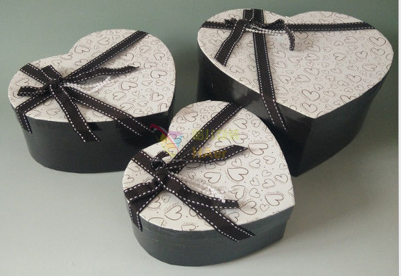 Supply bow paper heart-shaped gift box, Love craft gift box, Holiday gift box