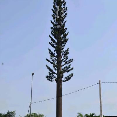 Bionic Camouflaged Cell Towers GSM Antenna Steel Monopole Telecom Tower Galvanization