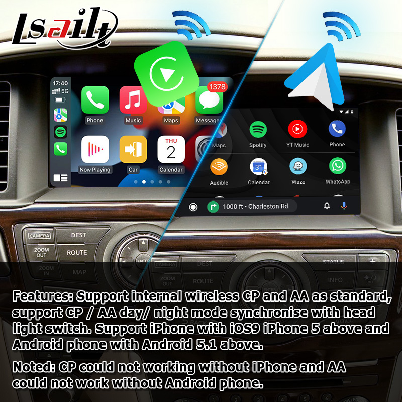 Интерфейс Lsailt Wireless Carplay Android Auto для Nissan Pathfinder R52 IT08 08IT