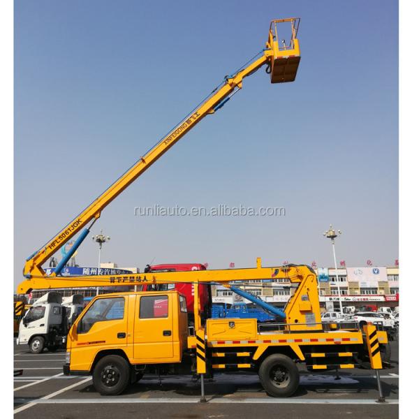 10M 20-22M Faw High Altitude Operation Truck , Truck Mounted Aerial Platforms 100km/h
