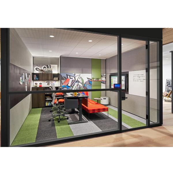 Parement en verre en aluminium trempé pour la décoration de bureaux et d'hôtels