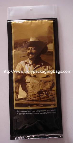 Cigar Humidor Bags With Gravure Printing Cigar Moisturizing Pouch Cigar Humidority Bags Ziplock Cigar Humidor Bag