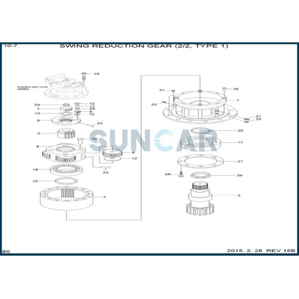 XKAQ-00087 XKAQ00087 Oil Seal For Swing Reduction Gear HW140 R110-7