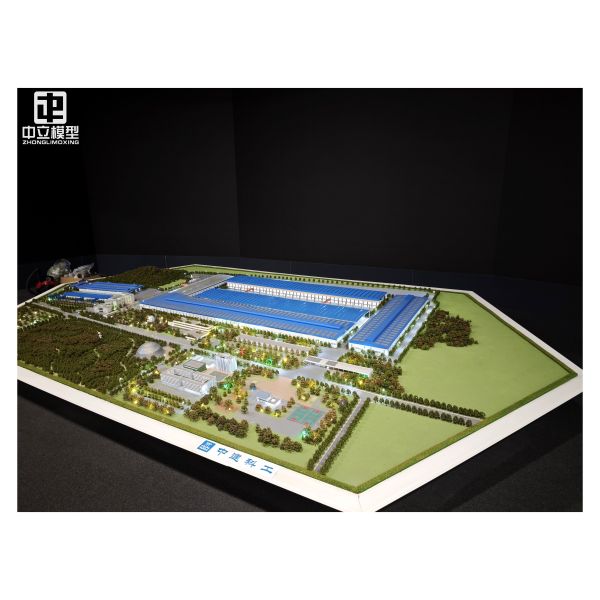 Industrial plant floor plan model, customized architectural model, factory planning display model