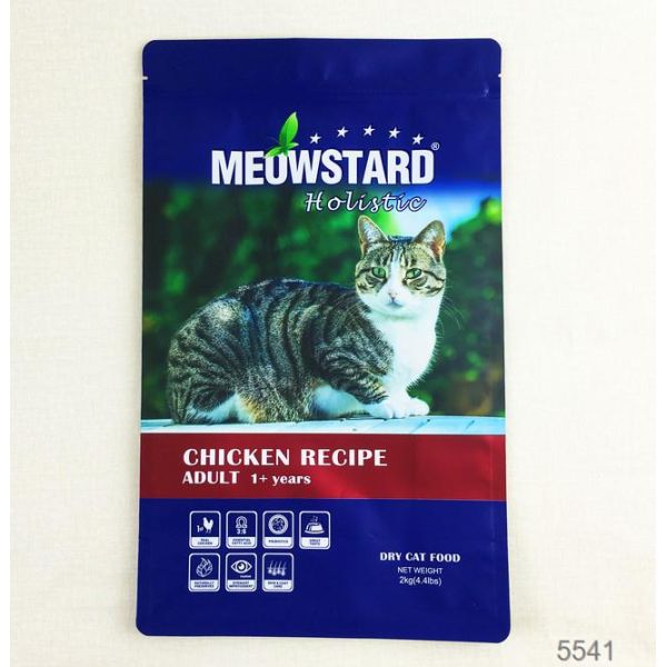 Resealable Top Zipper Side Gusset Bag , Plastics Standing Pouch Packaging For Pet Dog