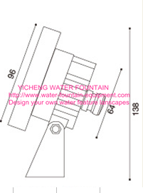 3 X 1W LED Waterproof Underwater Fountain Lights IP68 PLC Control Stainless Steel