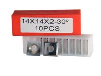 10pcs Cisais de transformação de madeira Cortadores de carburo de tungstênio inserções de carburo de 14x14x2mm inserções quadradas cortadores com parafusos