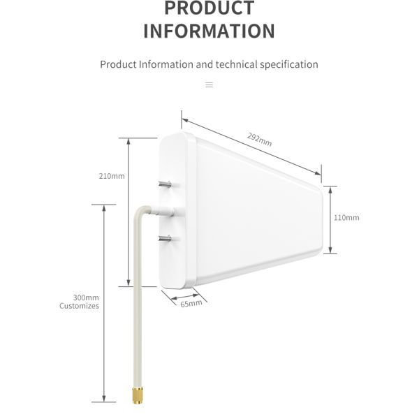 600-2700 MHz LDPA Antena de alta ganancia de banda doble móvil Antenna GSM externa para versátil
