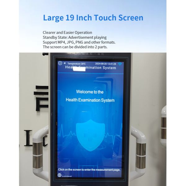 19 Inch LCD Touch Screen End Steel Body Analyzer Machine for Android Health Checkup