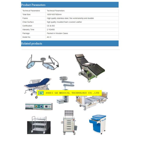 OEM Medical Hospital Beds Folding Attend Hospital Recliner Chair Bed